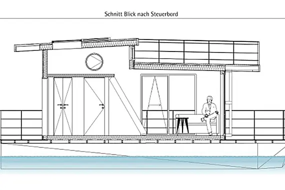 Benjamins Hausboot Schnittdarstellung
