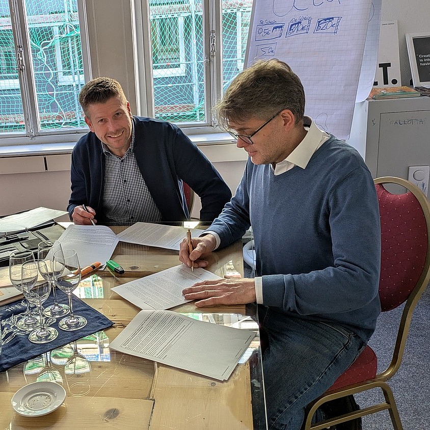 Foto mit Martin Keil vom Druckerviertel Einbeck mit Rico Burges