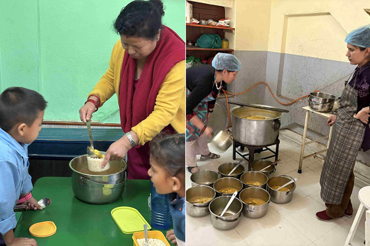 Blick in die hamromaya Schulkantine