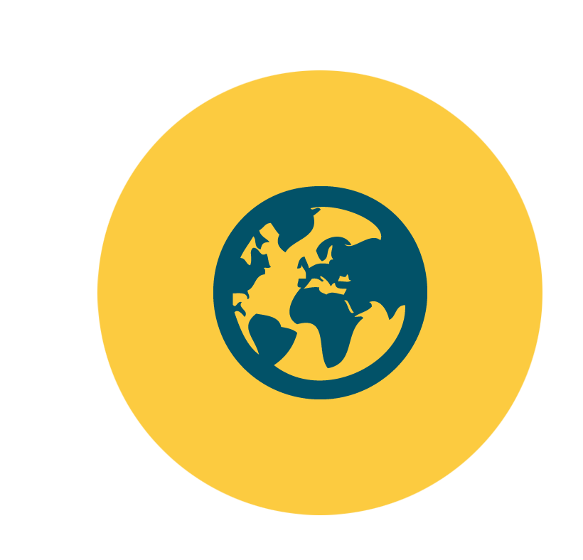Icon mit Erdkugel